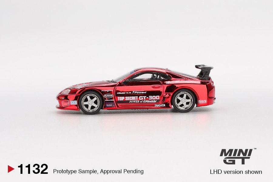 *Pre-Order* Mini GT Toyota Supra (A80) Top Secret GT-300 Top Secret Red Chrome Blister Packaging MGT01132 1/64 Diecast