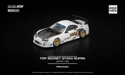 [Pre-Order] Pop Race Toyota Top Secret GT300 Supra White PR640364 1/64 Diecast