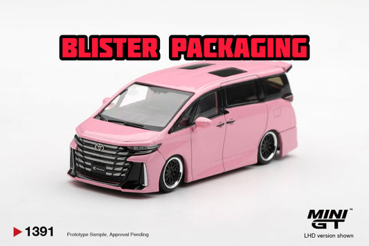 [PRE-ORDER] MINI GT Toyota Vellfire 40 KUHL Alphard Metallic Pink Blister Packaging MGT01391-BL 1/64 Diecast
