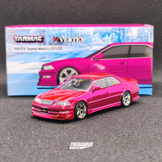 CHASE! Tarmac Works Toyota Vertex Mark II JZX100 Red Metallic Chrome Chase 1/64 Diecast