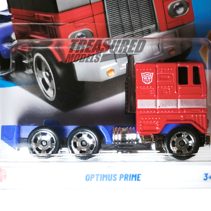 Hot Wheels Transformers Optimus Prime Red 2025 Main Line HW Screen Time 1/64 Die Cast
