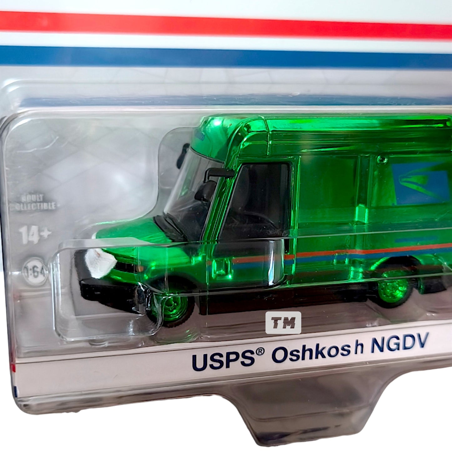 CHASE! GreenLight USPS Oshkosh NGDV CHASE Chrome Green United States Postal Service Exclusive 1/64 Diecast