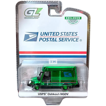 CHASE! GreenLight USPS Oshkosh NGDV CHASE Chrome Green United States Postal Service Exclusive 1/64 Diecast
