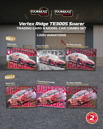 Tarmac Works Toyota Vertex Ridge TE3005 Soarer Tarmac Cards Combo Set T64G-080-TE3005 1/64 Diecast