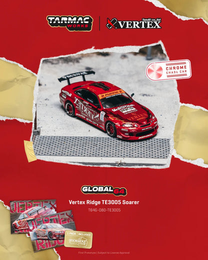 Tarmac Works Toyota Vertex Ridge TE3005 Soarer Tarmac Cards Combo Set T64G-080-TE3005 1/64 Diecast