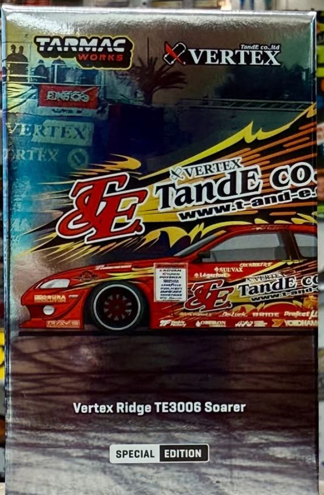 Tarmac Works Vertex Ridge TE3006 Soarer Chrome Red TAS 2026 1/64