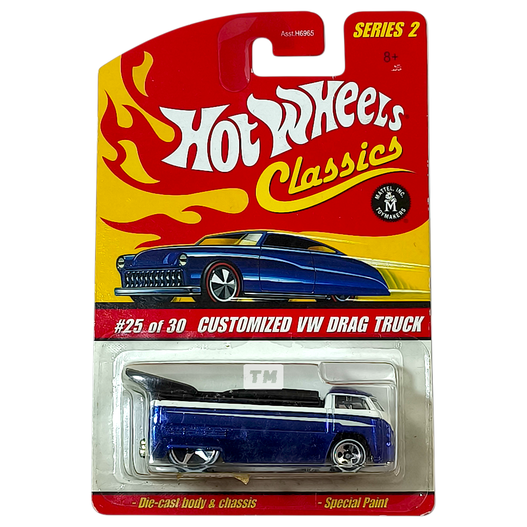 Hot Wheels Volkswagen Drag Truck Spectraflame Dark Blue & White 2006 Classic Series 2 1/64 Diecast