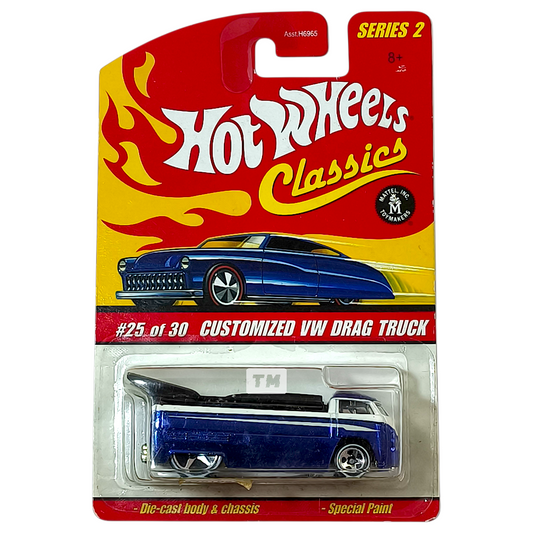 Hot Wheels Volkswagen Drag Truck Spectraflame Dark Blue & White 2006 Classic Series 2 1/64 Diecast