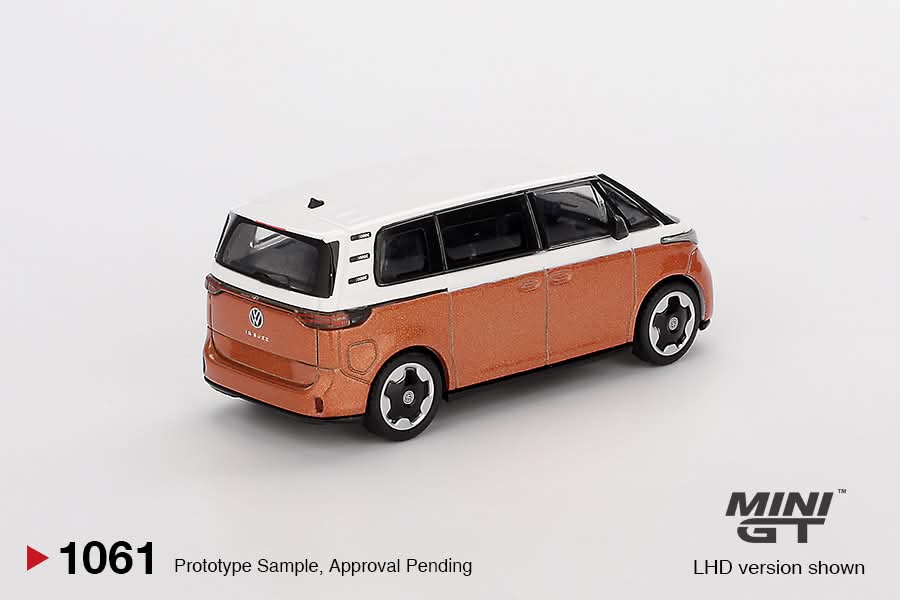 Mini GT Volkswagen ID.Buzz Candy White - Energetic Orange MGT01061 1/64 Diecast