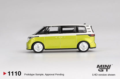 Mini GT Volkswagen ID.Buzz Candy White Pomelo Yellow MGT01110 1/64 Diecast