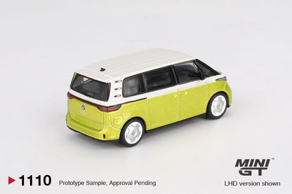 Mini GT Volkswagen ID.Buzz Candy White Pomelo Yellow MGT01110 1/64 Diecast