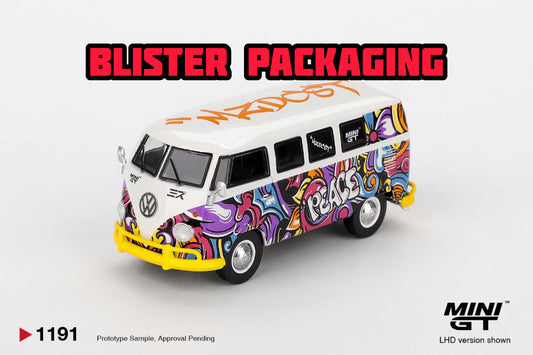 [Pre-Order] Mini GT Volkswagen T1 Microbus Mizu Design Blister Packaging MGT01191BL 1/64 Diecast