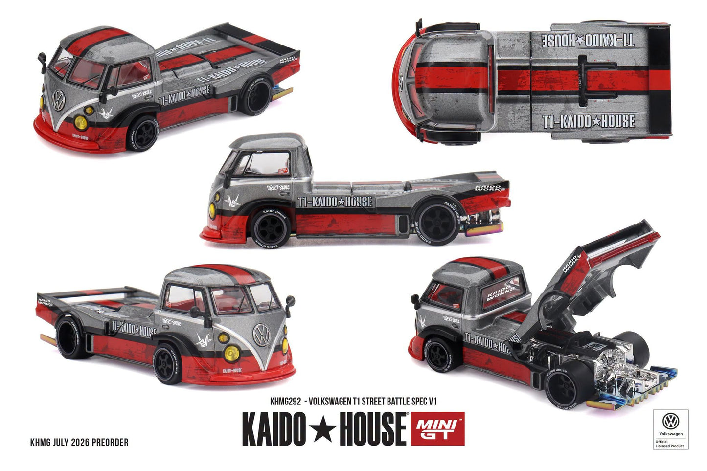 [Pre-Order] Kaido House Volkswagen T1 Street Battle Spec V1 KHMG292 1/64 Diecast