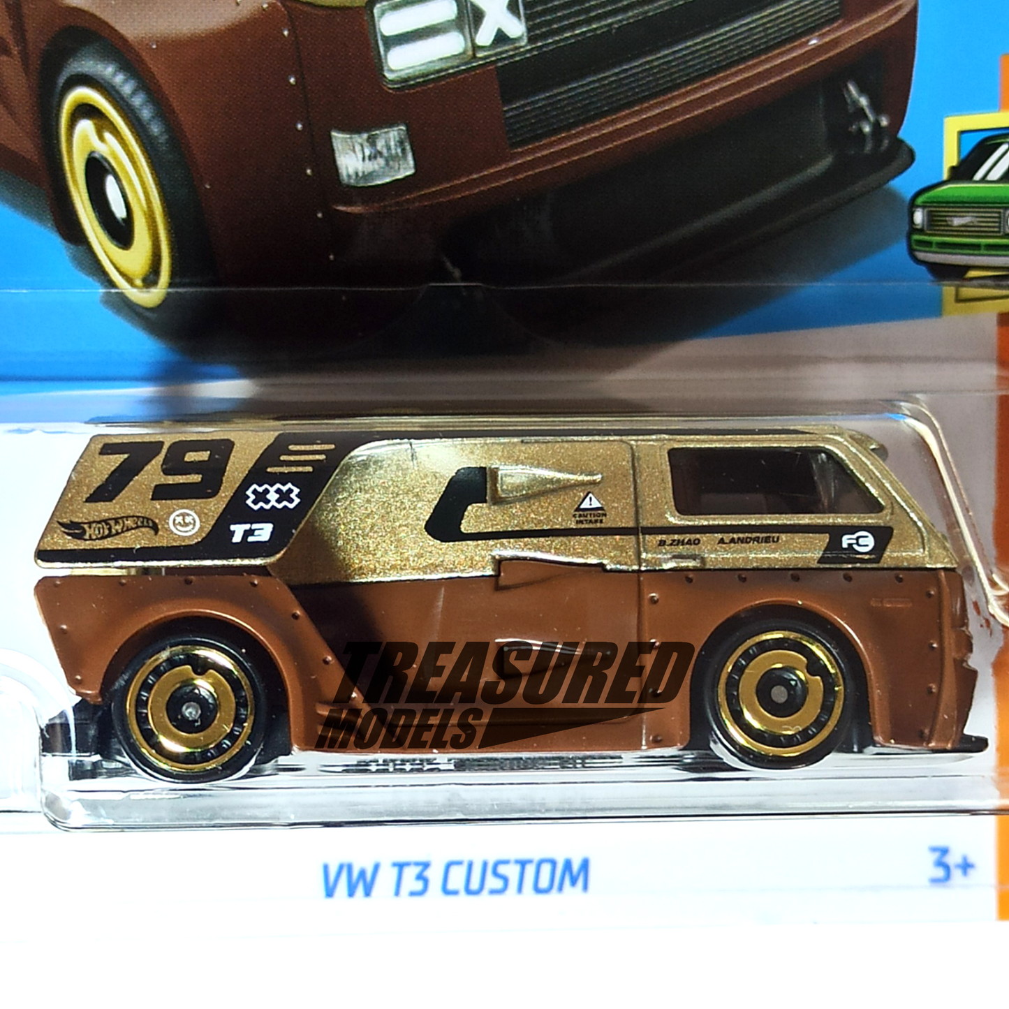 Hot Wheels Volkswagen T3 Custom Metalflake Champagne 2024 Main Line HW Vans 1/64 Die Cast