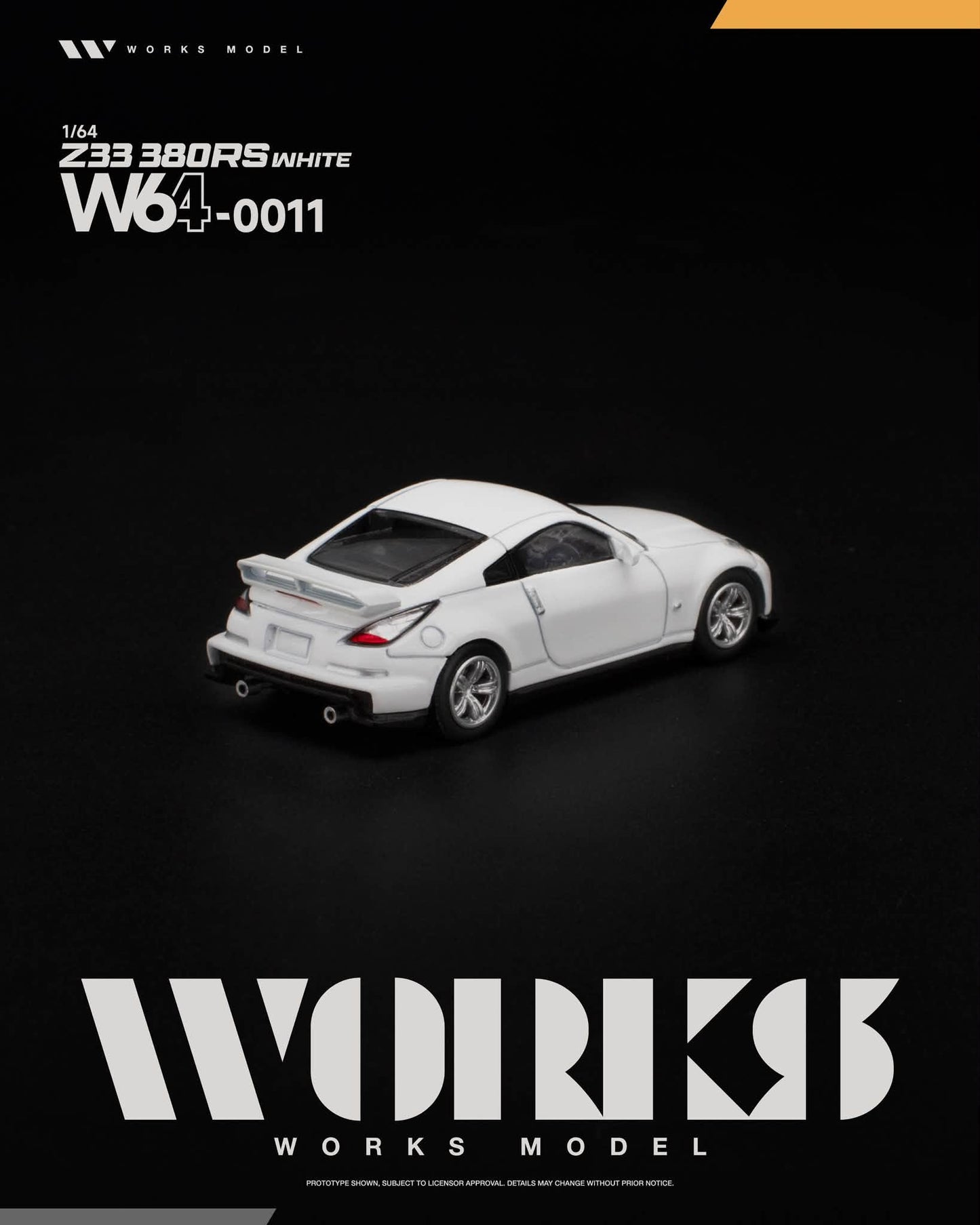 [Pre-Order] Works Model Z33 380RS WHITE W640011 1/64 Diecast