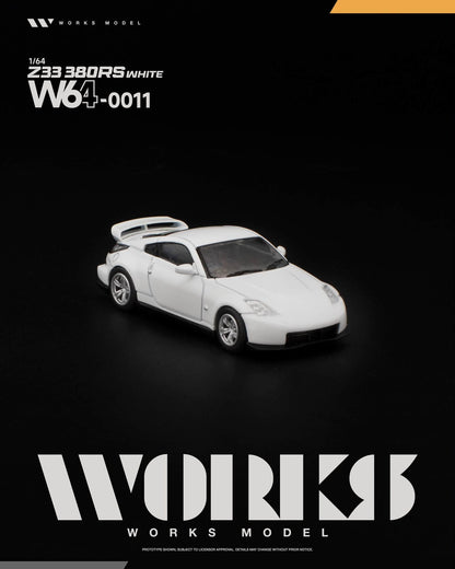 [Pre-Order] Works Model Z33 380RS WHITE W640011 1/64 Diecast