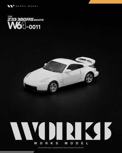[Pre-Order] Works Model Z33 380RS WHITE W640011 1/64 Diecast