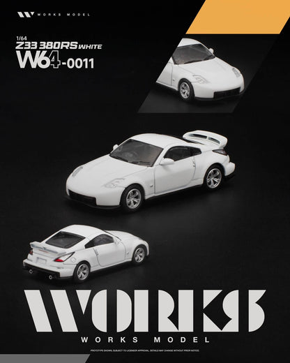 [Pre-Order] Works Model Z33 380RS WHITE W640011 1/64 Diecast