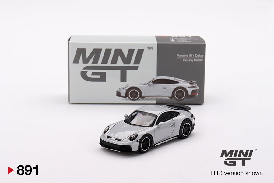 Mini GT Porsche 911 Dakar Ice Gray Metallic MGT00891 1/64 Die Cast