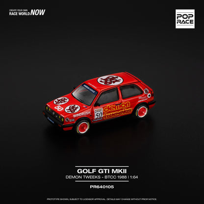 Pop Race Volkswagen Golf GTI MK2 Golf Team Demon Tweeks BTCC 1988 PR640105 1/64 Diecast